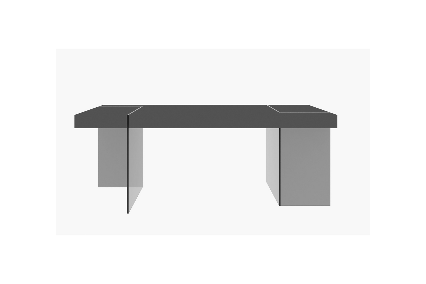 Grey Cloud Modern Dining Table in High Gloss SKU: 176971-G