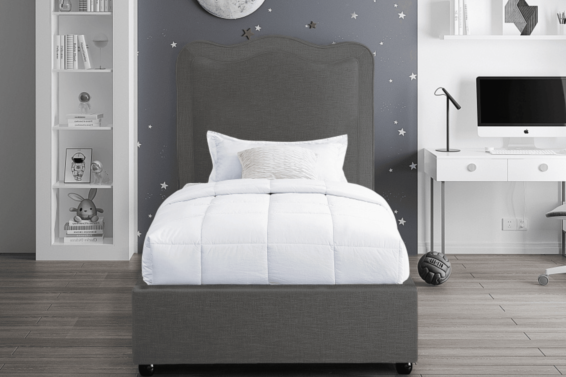 Felix Linen Fabric Bed SKU: Felix - Venini Furniture 