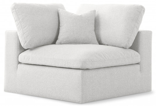 Serene Linen Textured Deluxe Modular Down Filled Cloud-Like Comfort Overstuffed Chair