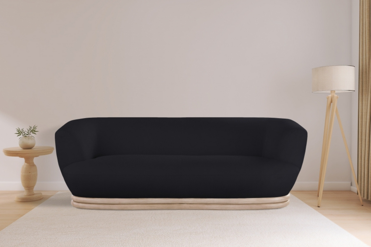 elegant black sofa for living room