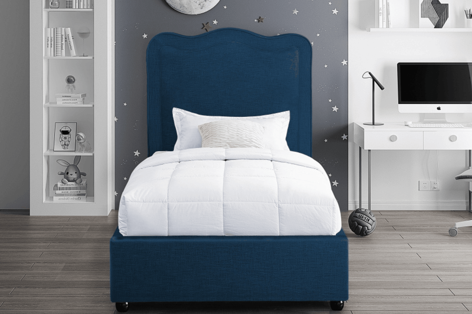 Felix Linen Fabric Bed SKU: Felix - Venini Furniture 