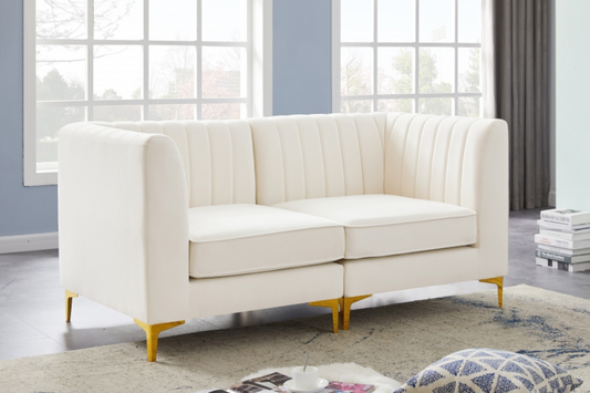 Alina Velvet Modular Sofa SKU: 604-S67