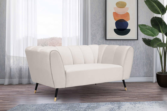 Beaumont Velvet Loveseat SKU: 626-L - Venini Furniture 