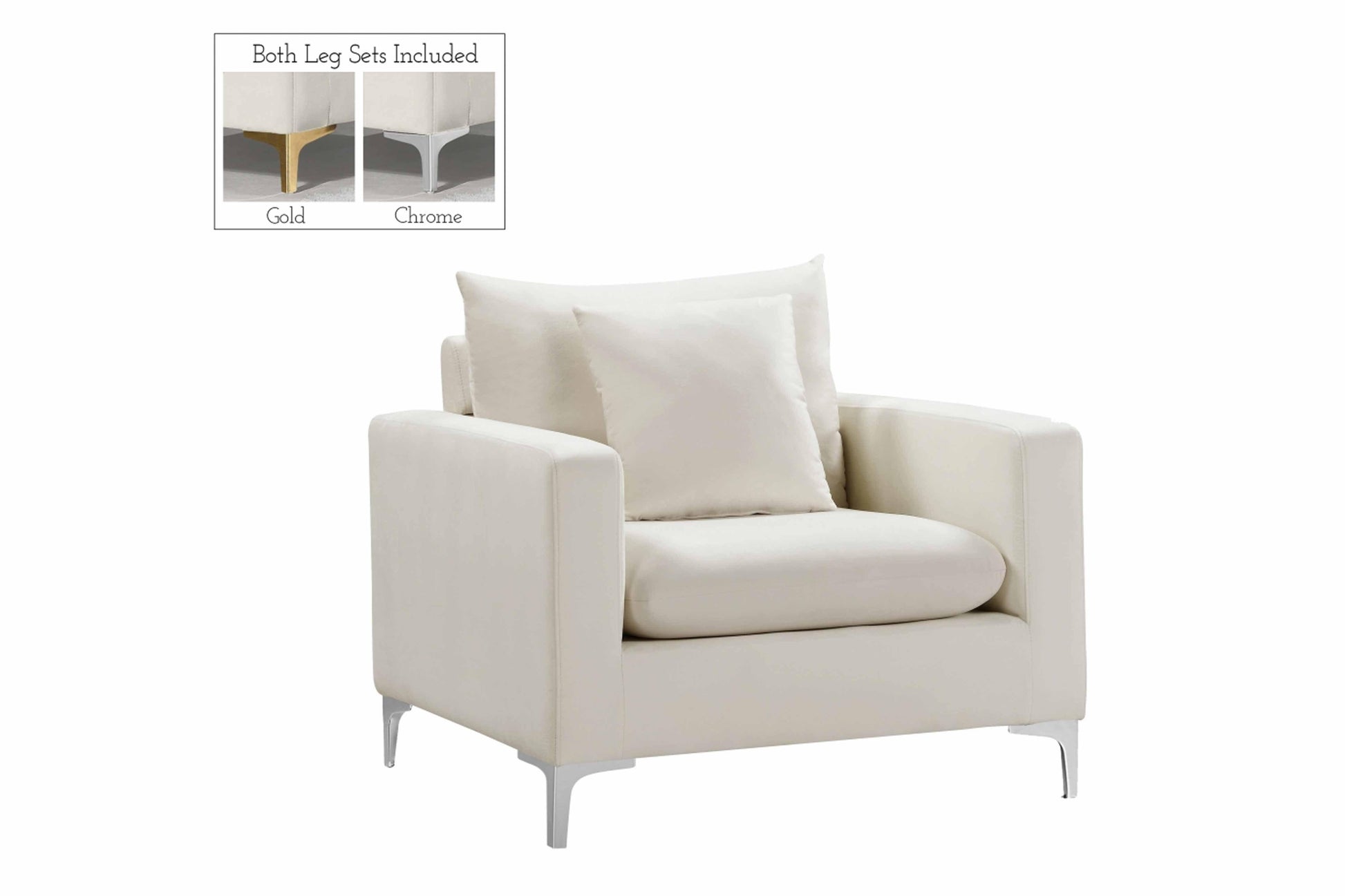 Naomi Velvet Chair SKU: 633-C - Venini Furniture 