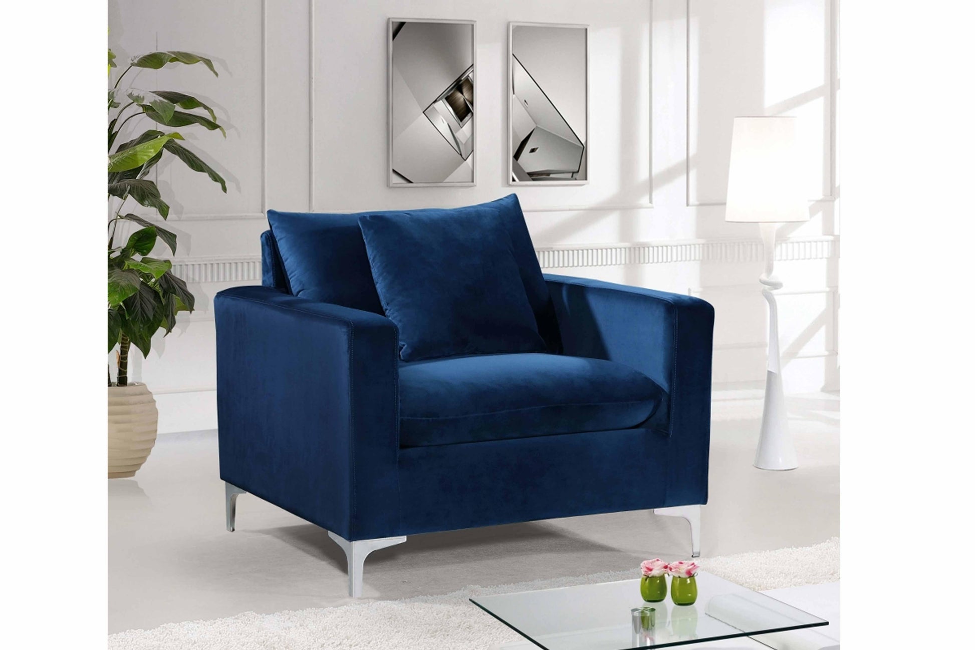 Naomi Velvet Chair SKU: 633-C - Venini Furniture 