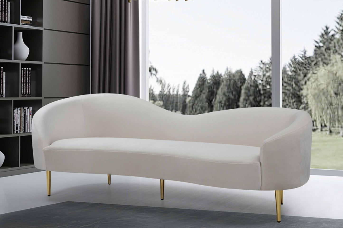 Ritz Velvet Sofa SKU: 659-S - Venini Furniture 