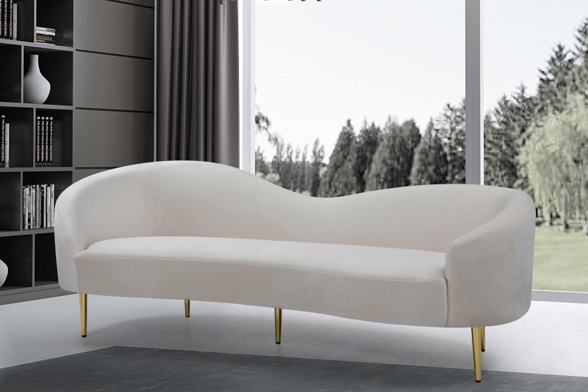 Ritz Velvet Sofa SKU: 659-S - Venini Furniture 