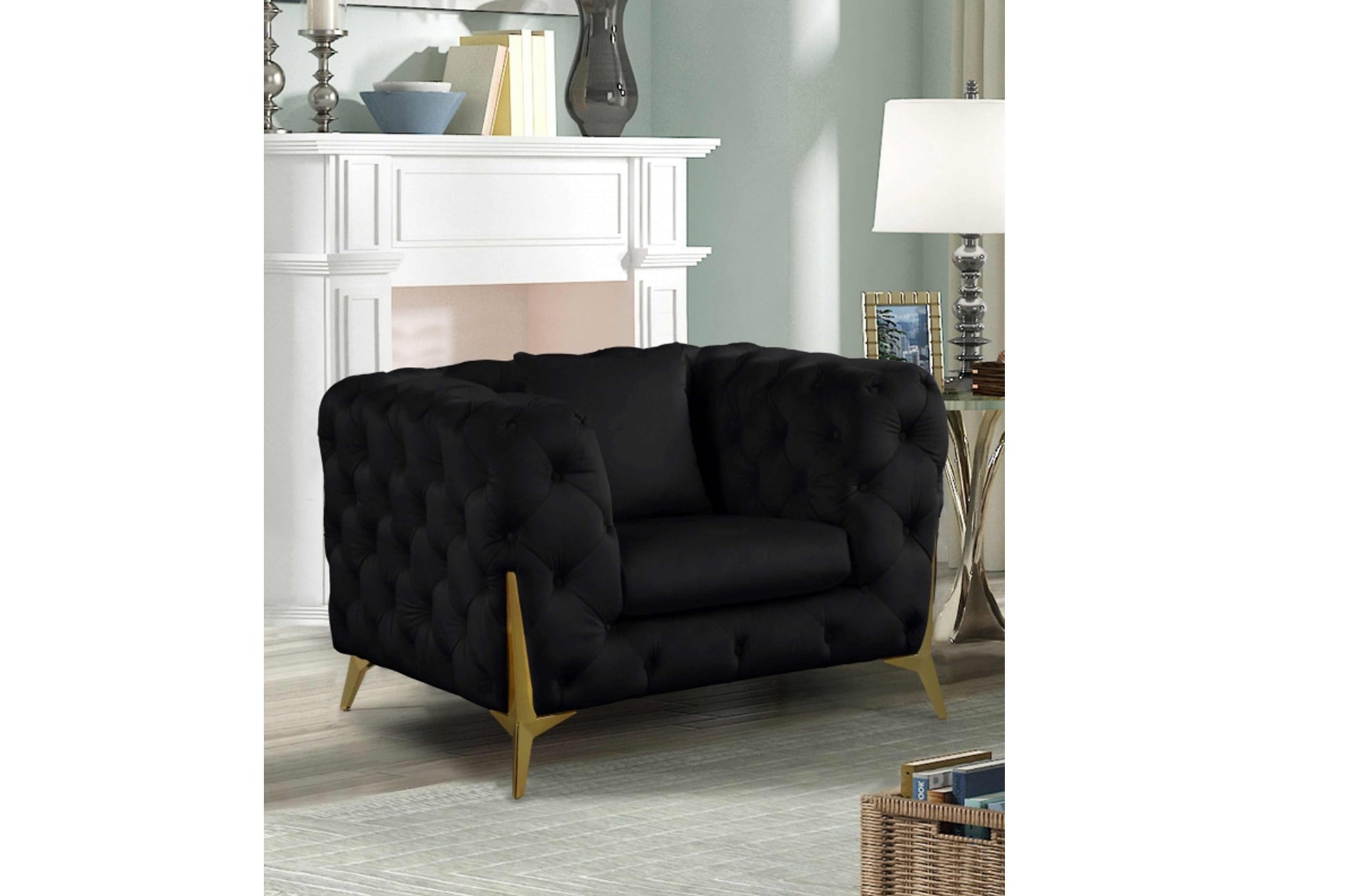 Kingdom Velvet Chair SKU: 695-C - Venini Furniture 