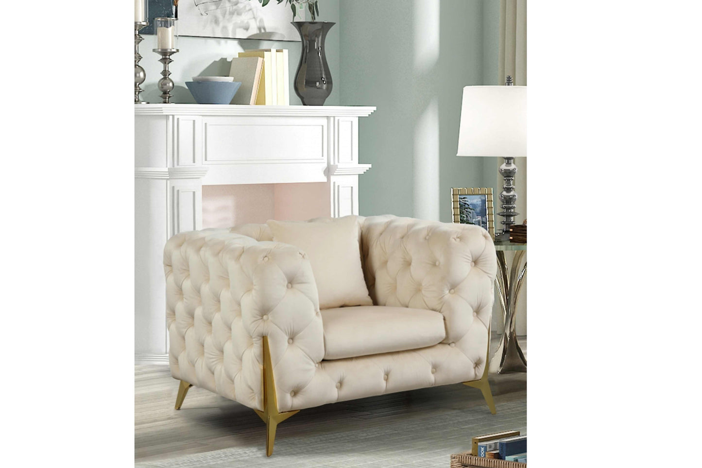 Kingdom Velvet Chair SKU: 695-C - Venini Furniture 