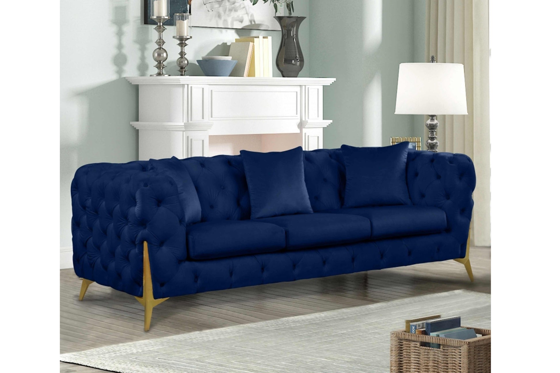 Kingdom Velvet Sofa SKU: 695-S - Venini Furniture 