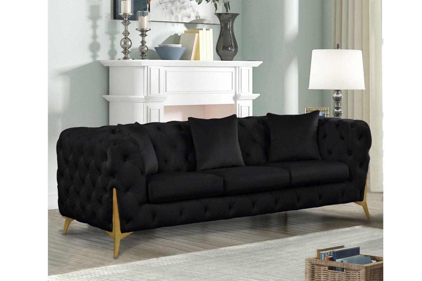 Kingdom Velvet Sofa SKU: 695-S - Venini Furniture 