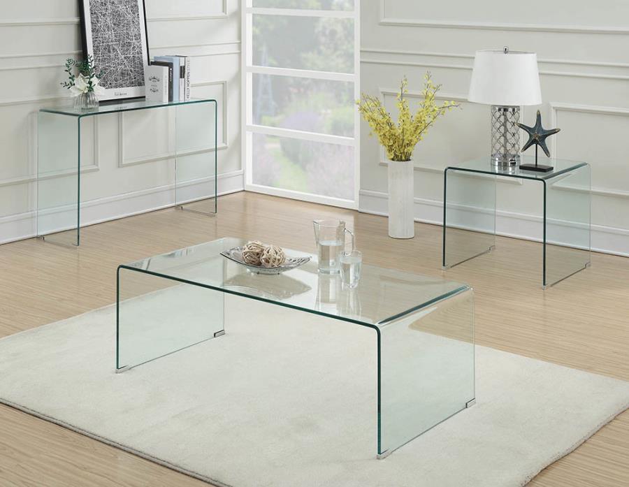 Contemporary Clear End Table Model 705327 - Venini Furniture 