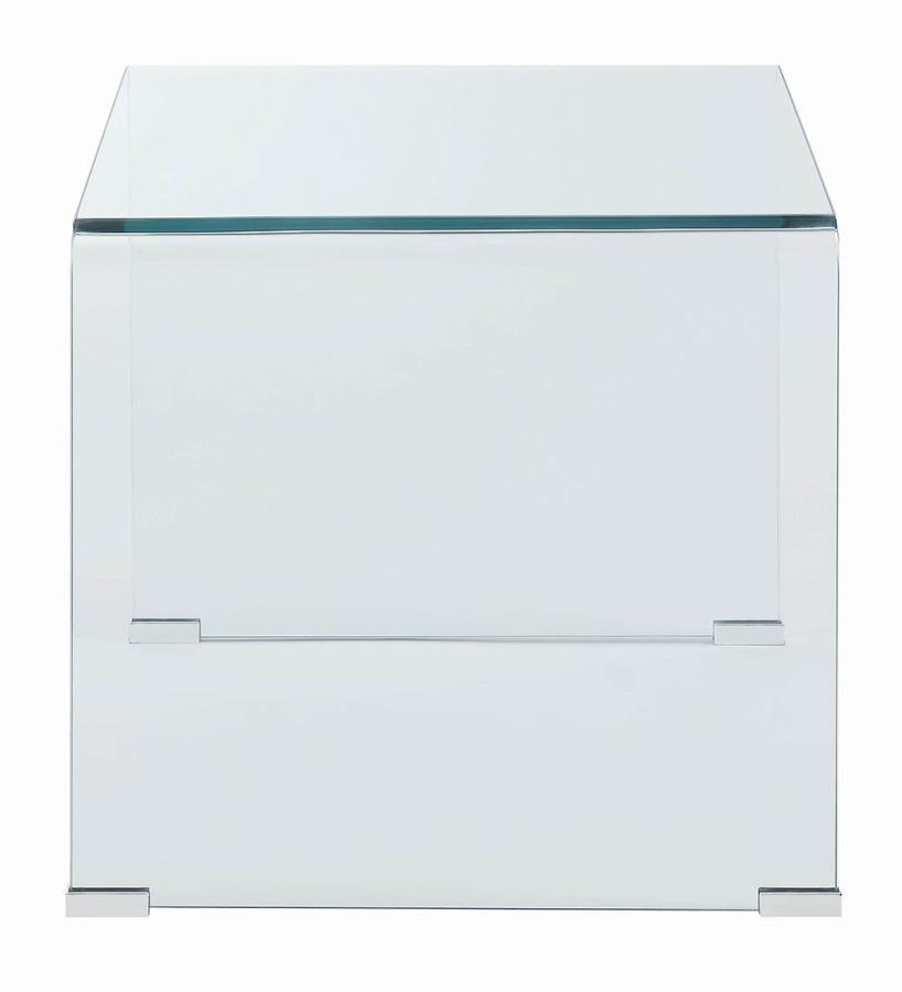 Contemporary Clear End Table Model 705327 - Venini Furniture 