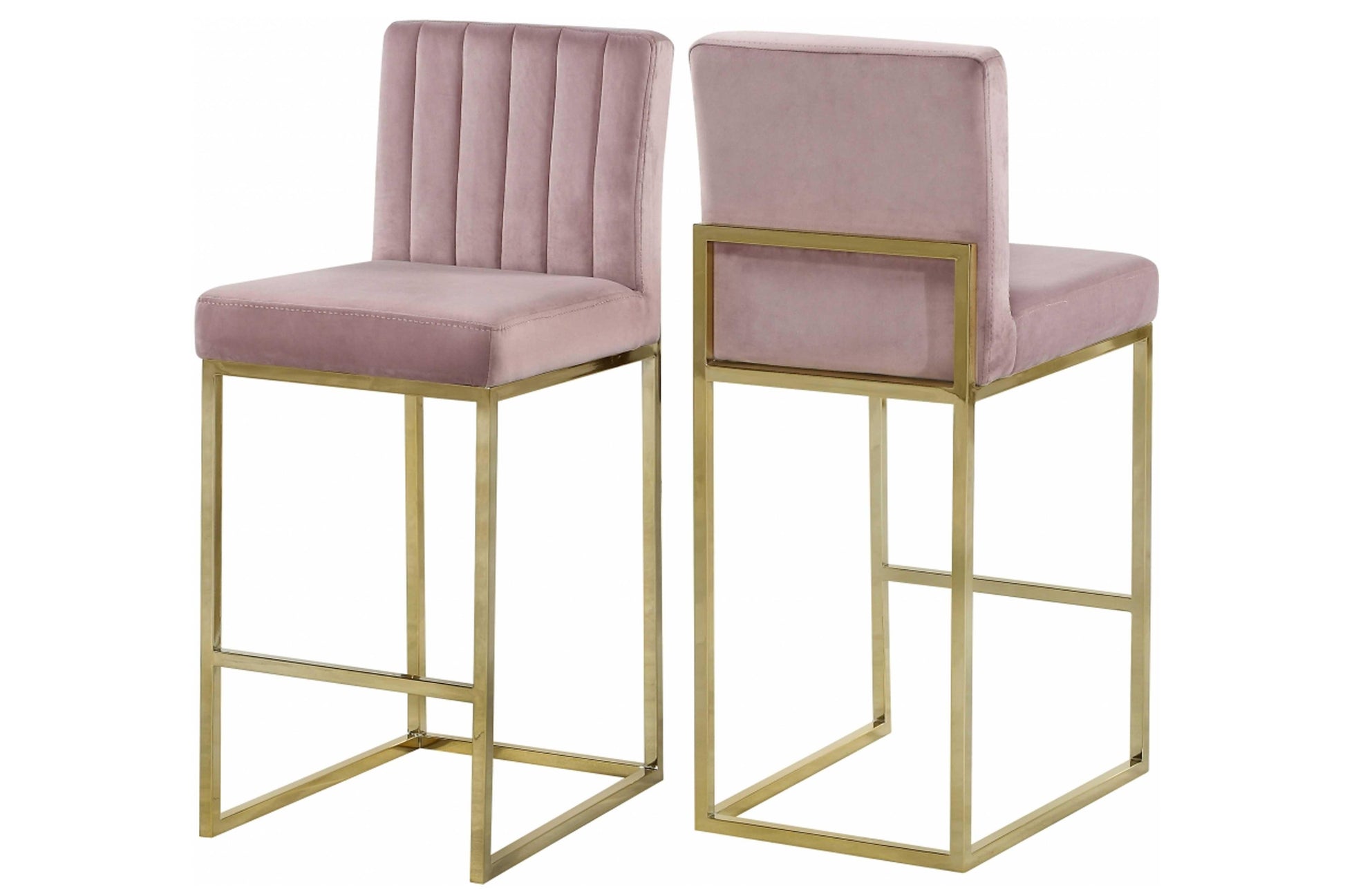 Giselle Velvet Counter Stool SKU: 781-782 - Venini Furniture 