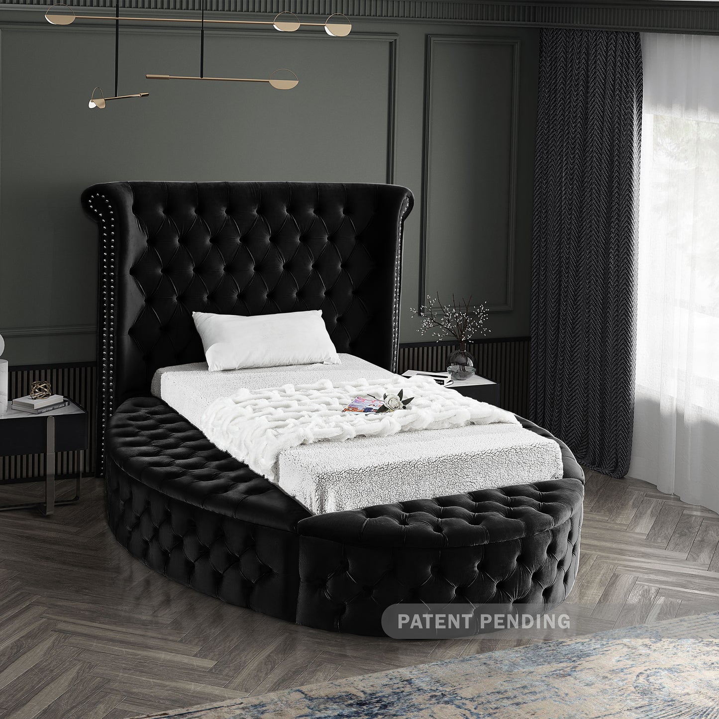 Luxus Velvet Bed SKU: Luxus