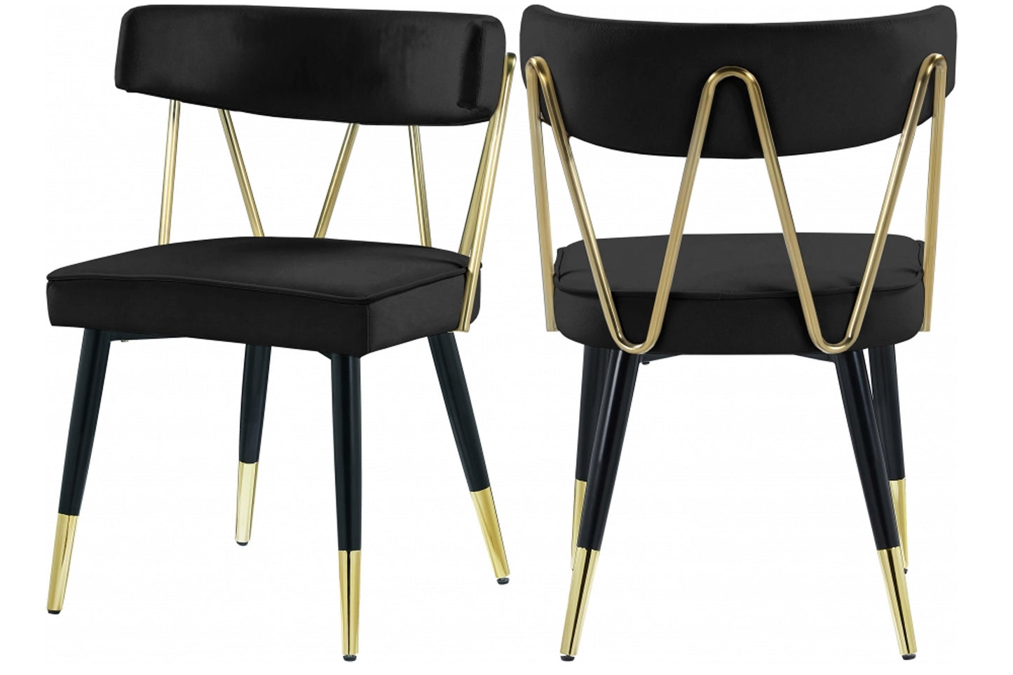 Rheingold Velvet Dining Chair SKU: 854-C - Venini Furniture 