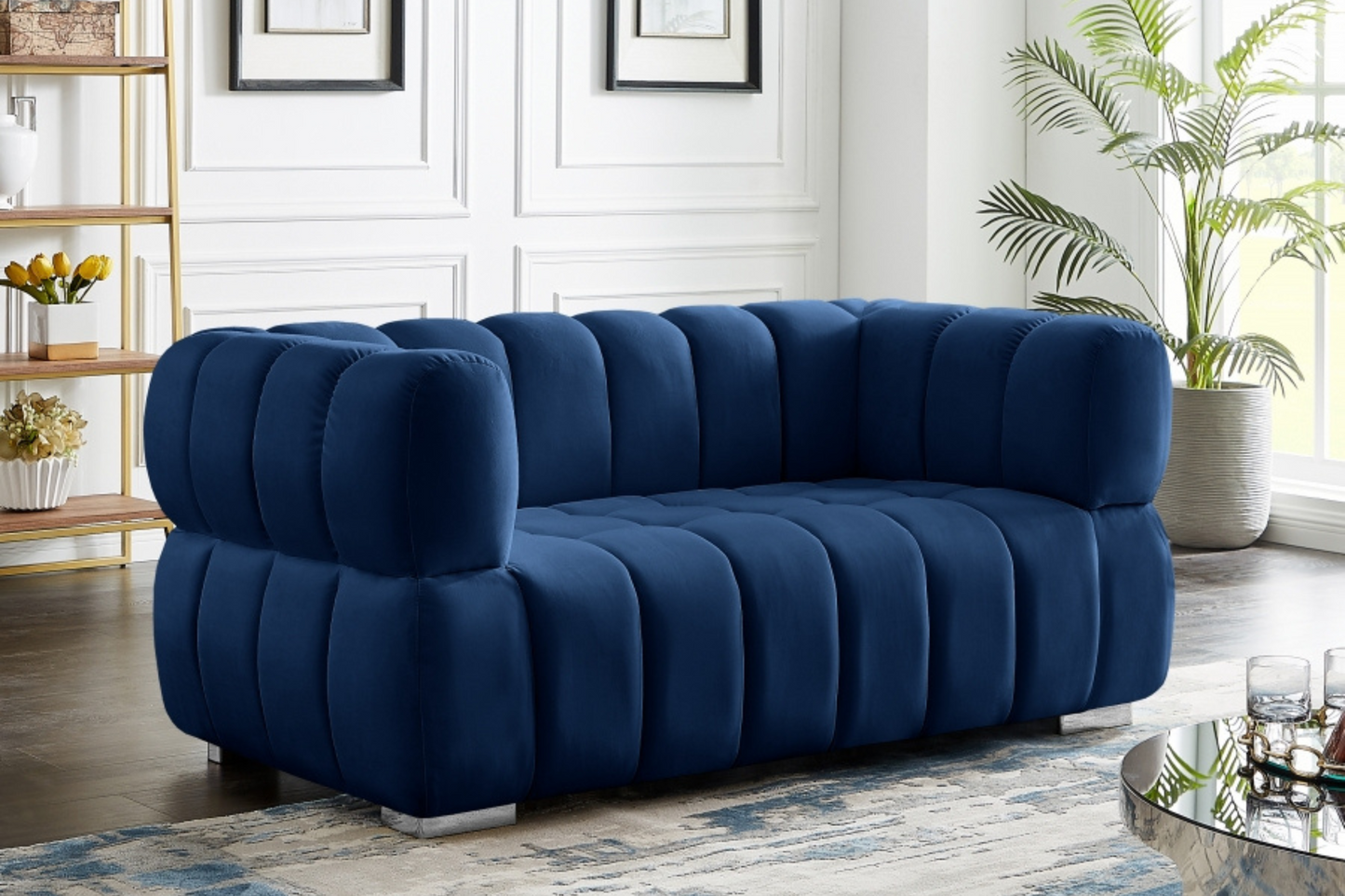 Gwen Velvet Loveseat SKU: 670-L