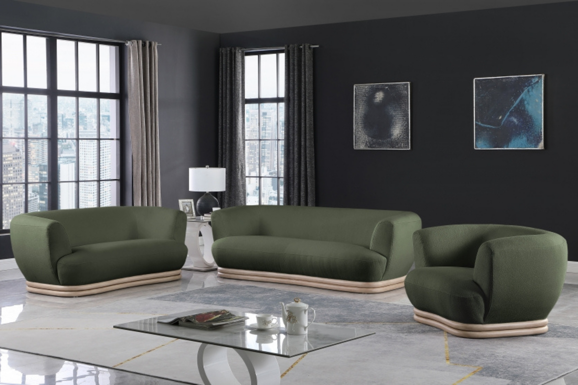 elegant green sofa for living room
