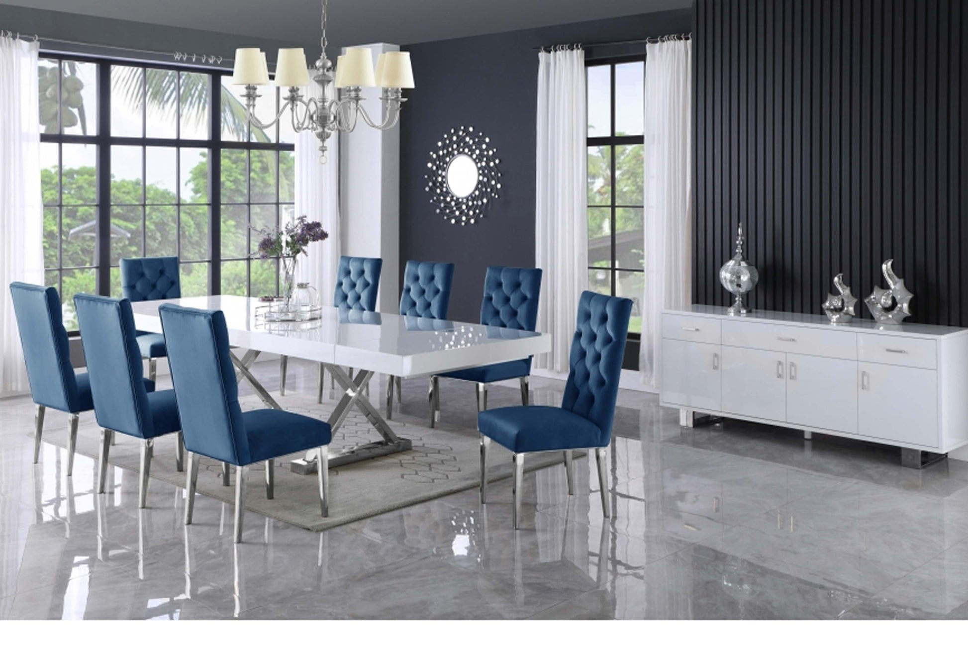Excel Extendable 2 Leaf Dining Table SKU: 997-T - Venini Furniture 
