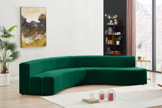 Curl Velvet 2pc. Sectional SKU: 624-Sectional