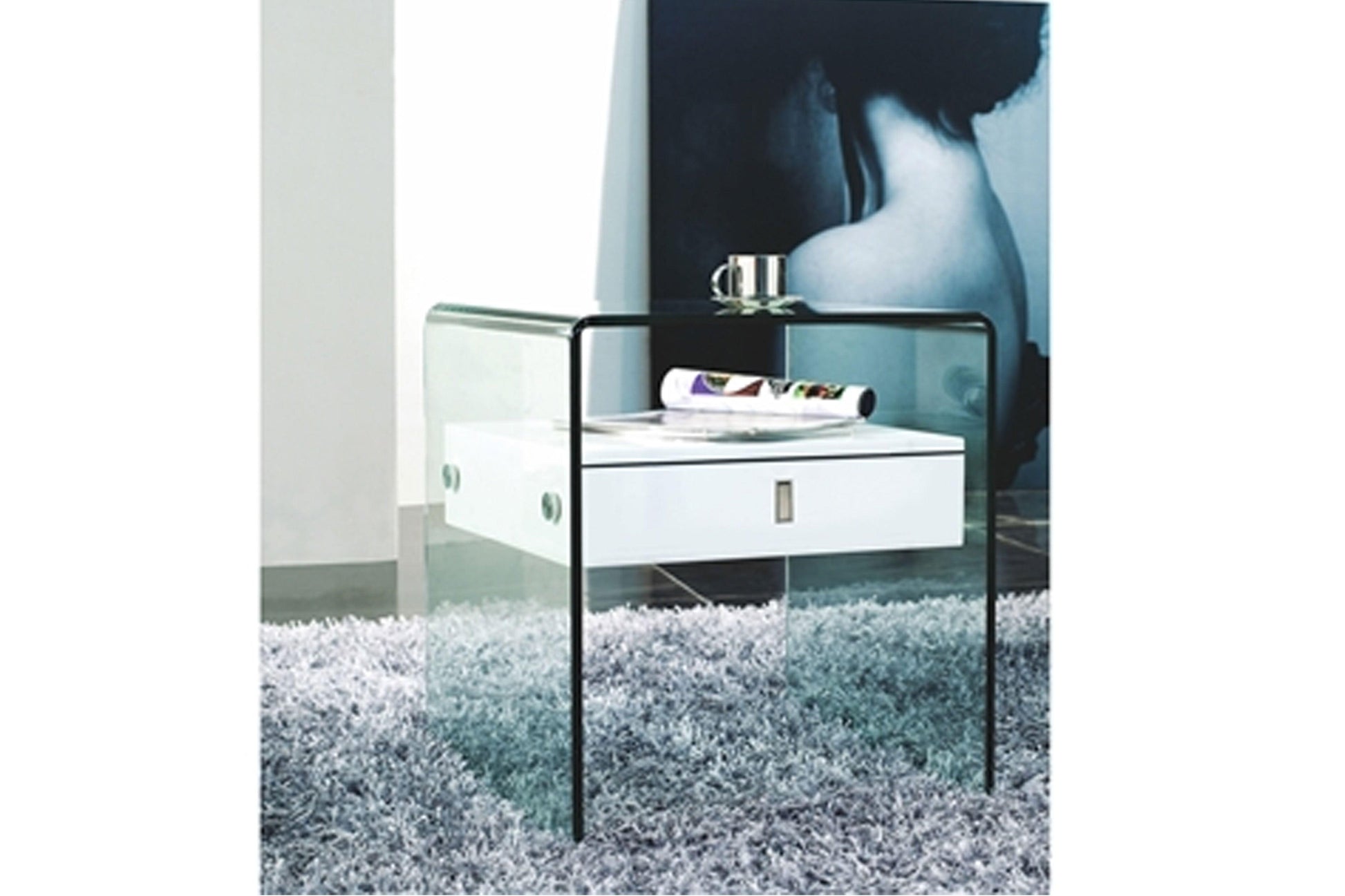 Bari Nightstand White Model CB-J052 - Venini Furniture 