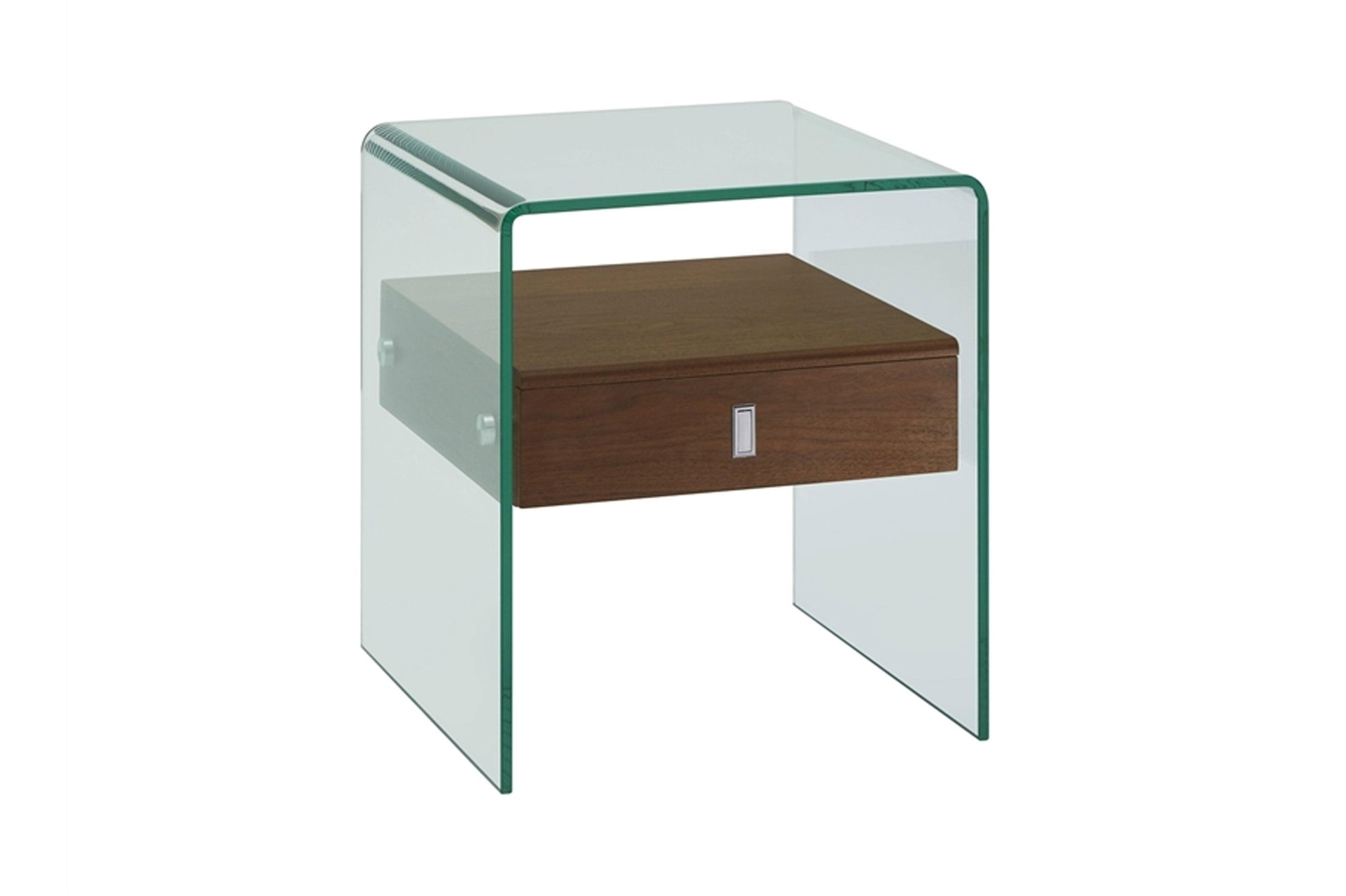 Bari End Table Walnut Model CB-J052-WAL - Venini Furniture 