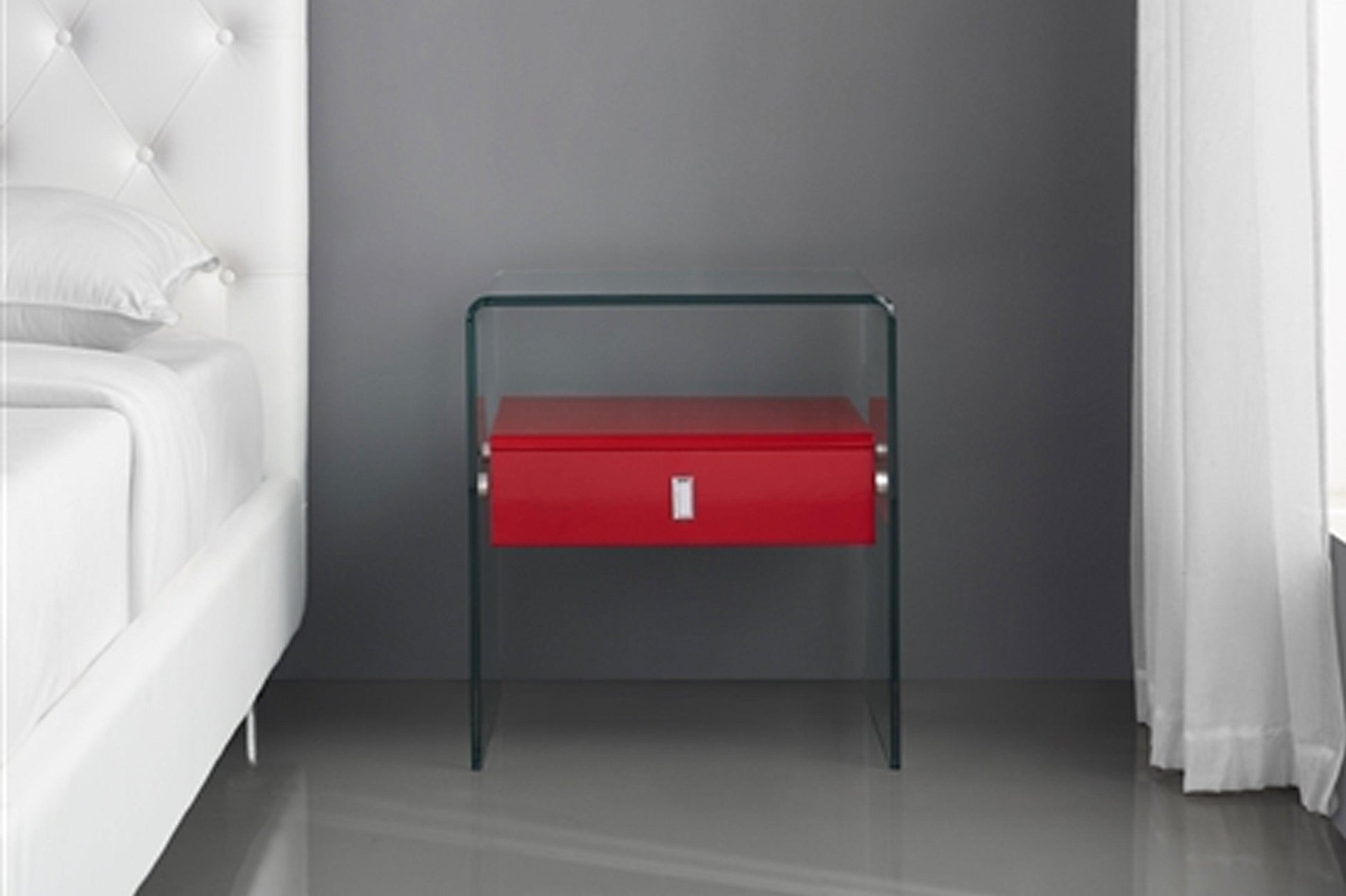 Bari Nightstand Red Model CB-J052-Red - Venini Furniture 