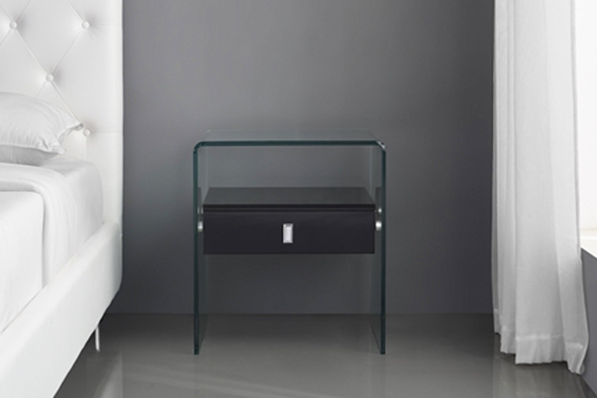 Bari Nightstand Black Model CB-J052-BL - Venini Furniture 