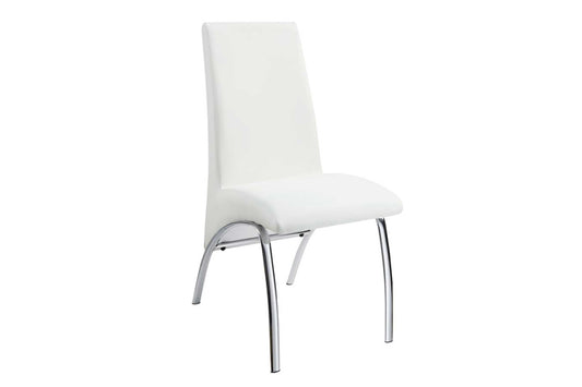 Dining Chairs White and Chrome MODEL 18121572 - Venini Furniture 