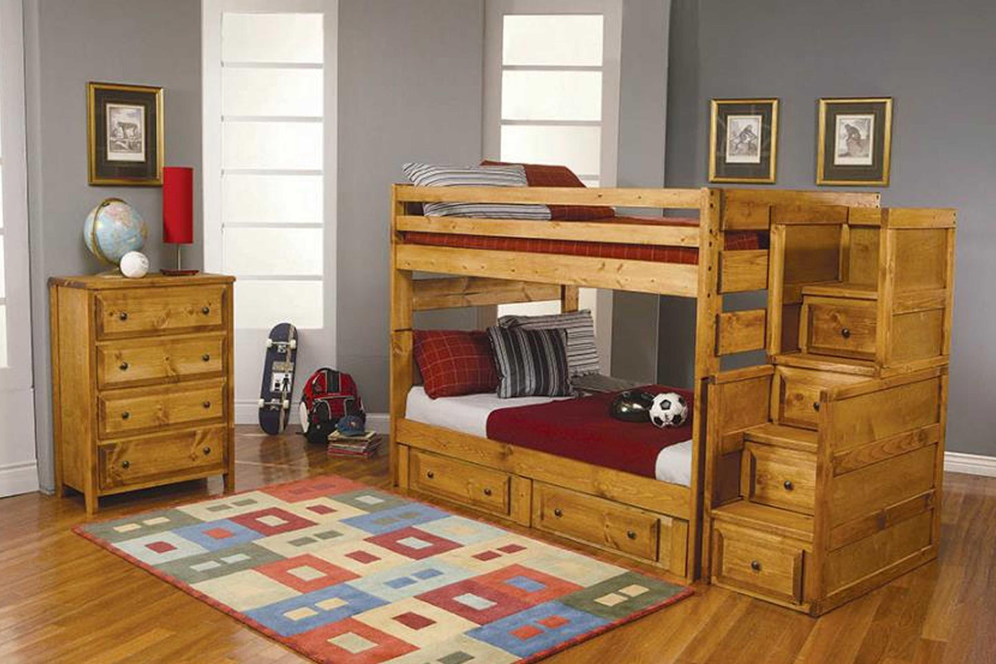 TWIN / TWIN BUNK BED MODEL 460243 - Venini Furniture 