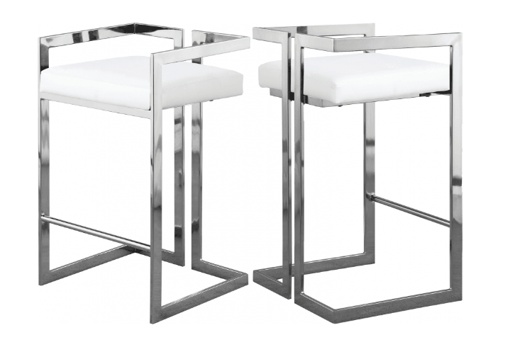Ezra Faux Leather Counter Stool SKU: 910-C - Venini Furniture 