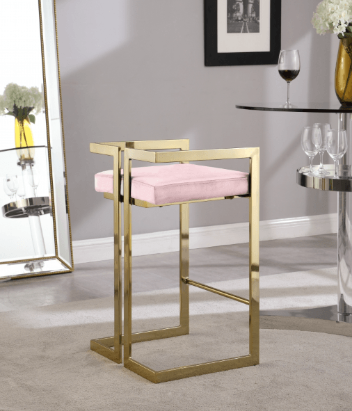 Ezra Velvet Counter Stool SKU: 912-C - Venini Furniture 