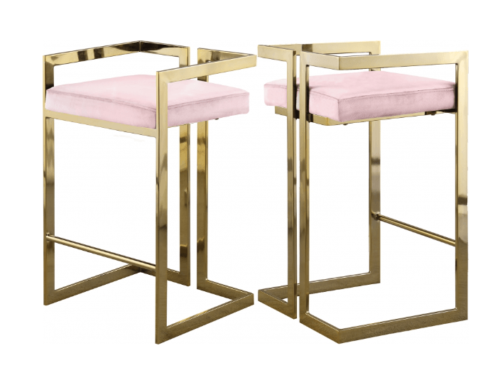 Ezra Velvet Counter Stool SKU: 912-C - Venini Furniture 