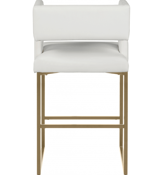 Caleb Faux Leather Counter Stool SKU: 969White-C - Venini Furniture 