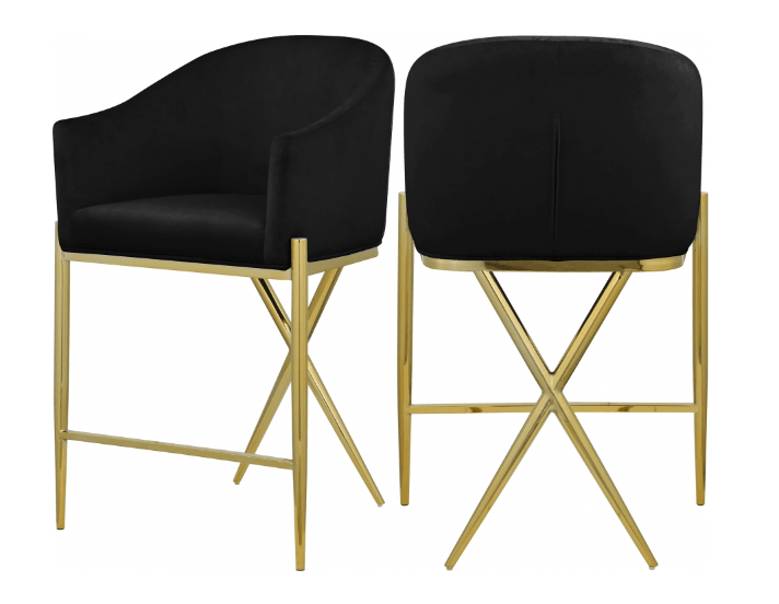 Xavier Counter Stool SKU: 867Black-C - Venini Furniture 