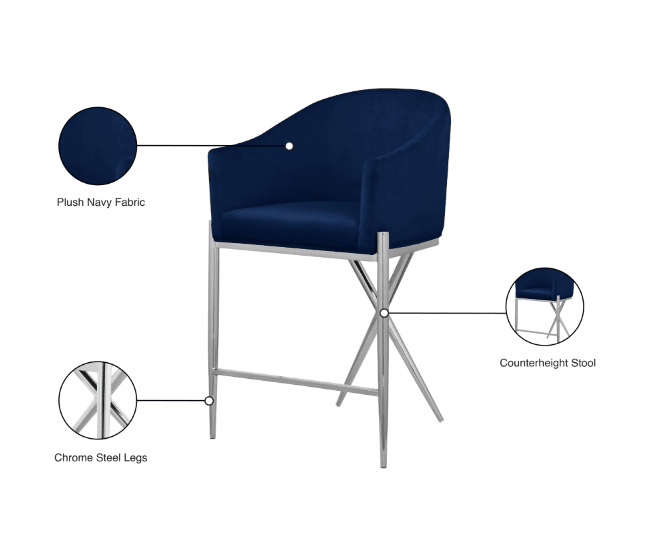Xavier Counter Stool SKU: 866-C - Venini Furniture 