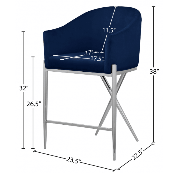 Xavier Counter Stool SKU: 866-C - Venini Furniture 