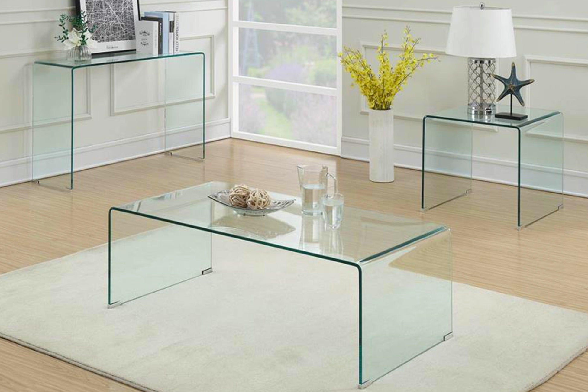 Contemporary Clear End Table Model 705327 - Venini Furniture 