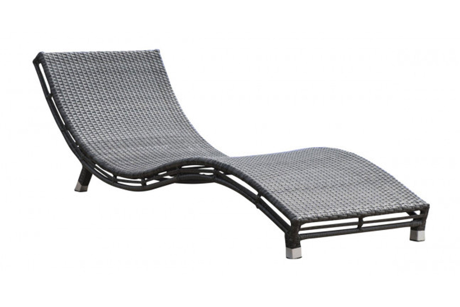 Graphite Curved Chaise Lounge SKU: PJO-1601-GRY-CC - Venini Furniture 