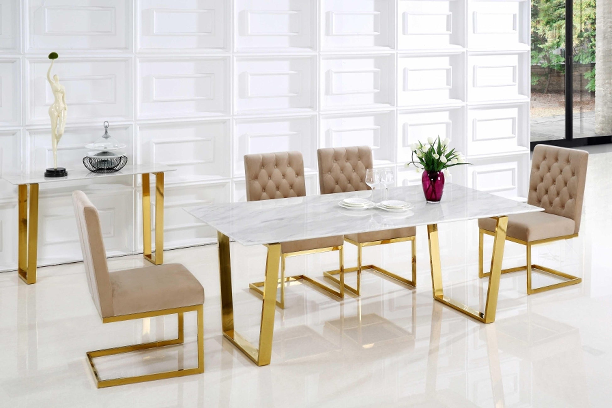 Cameron Velvet Dining Chair SKU: 712-C - Venini Furniture 