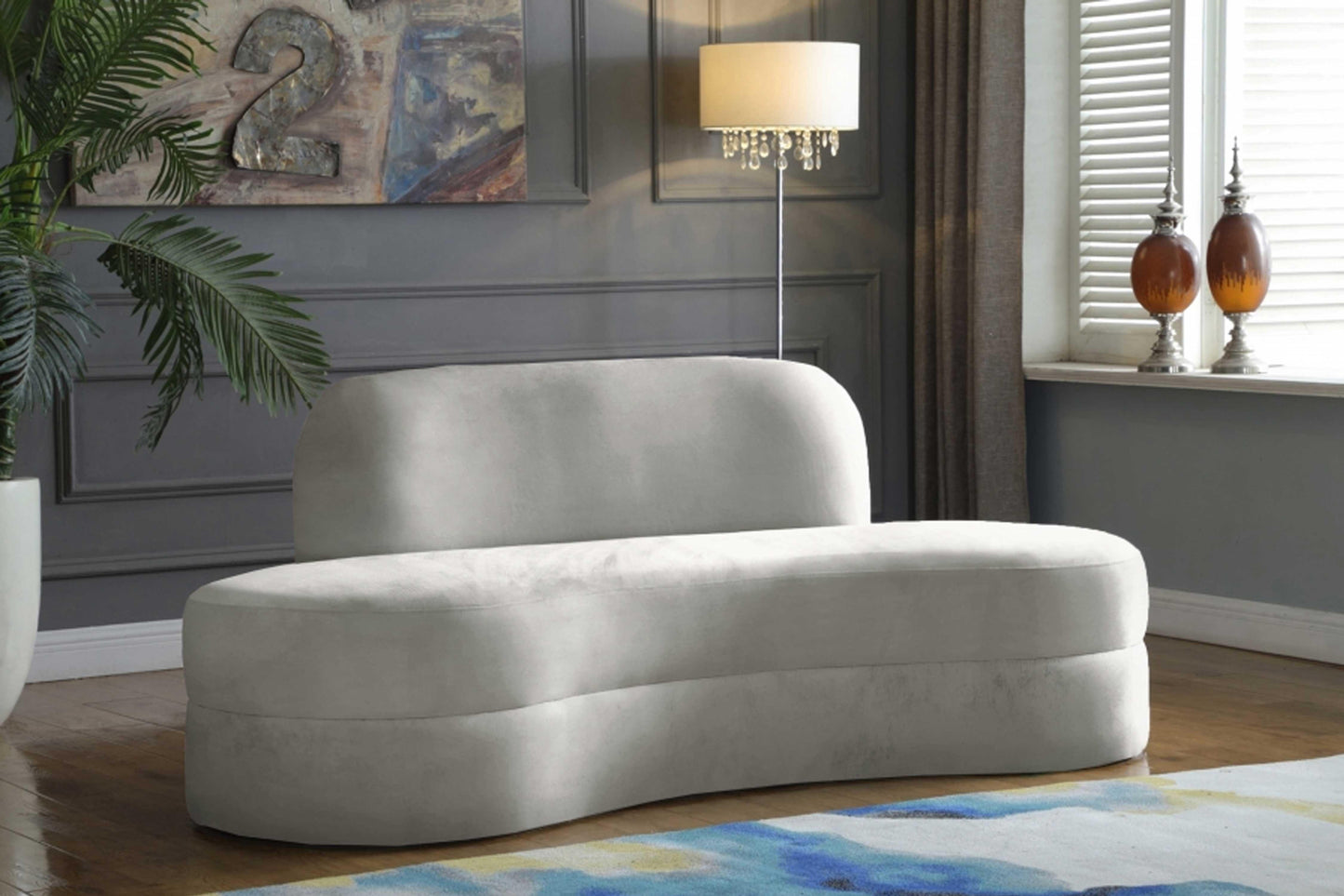 Mitzy Velvet Sofa SKU: 606-S - Venini Furniture 