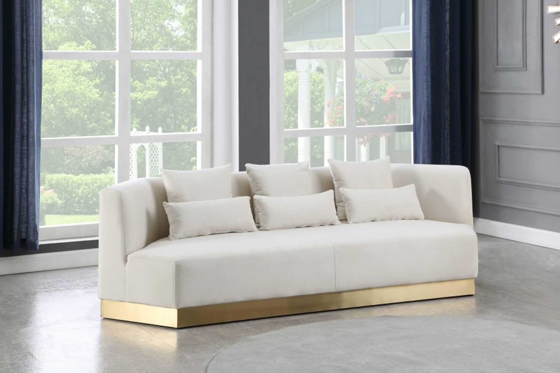 Marquis Velvet Sofa SKU: 600-S - Venini Furniture 