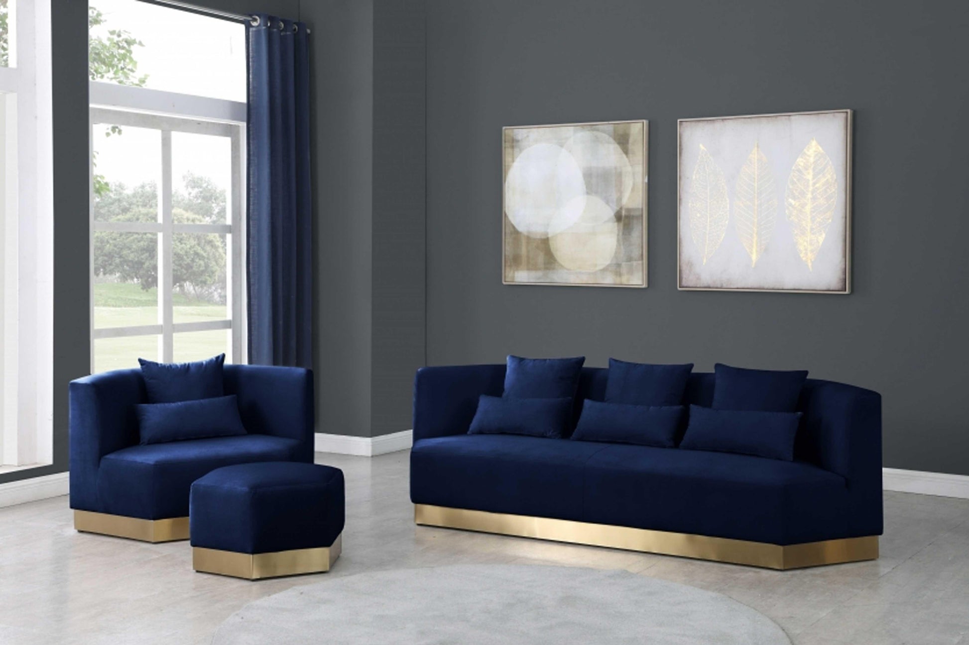 Marquis Velvet Chair SKU: 600-C - Venini Furniture 