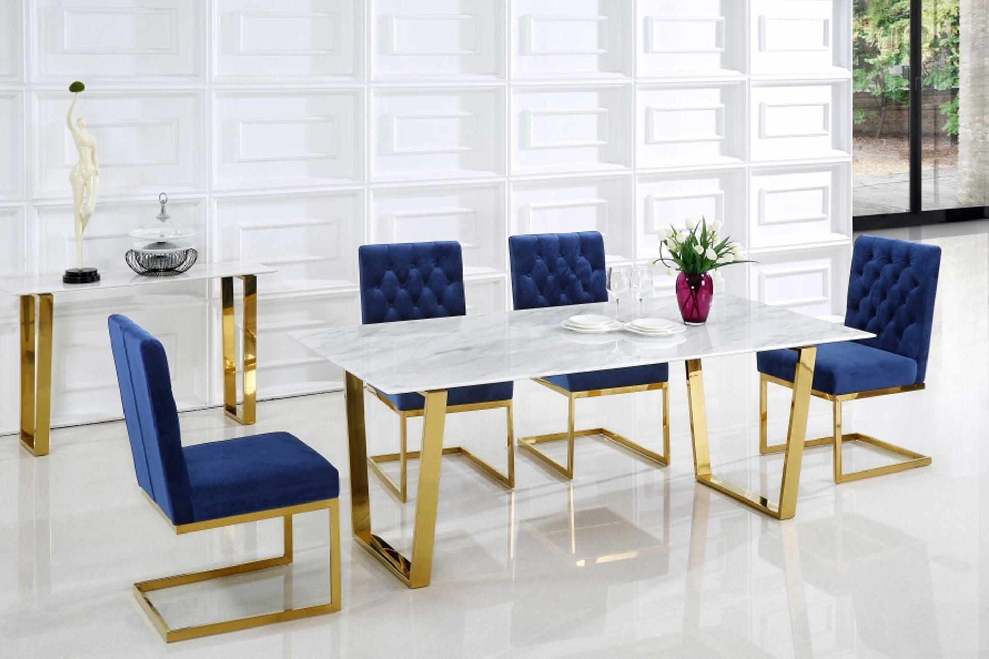 Cameron Velvet Dining Chair SKU: 712-C - Venini Furniture 