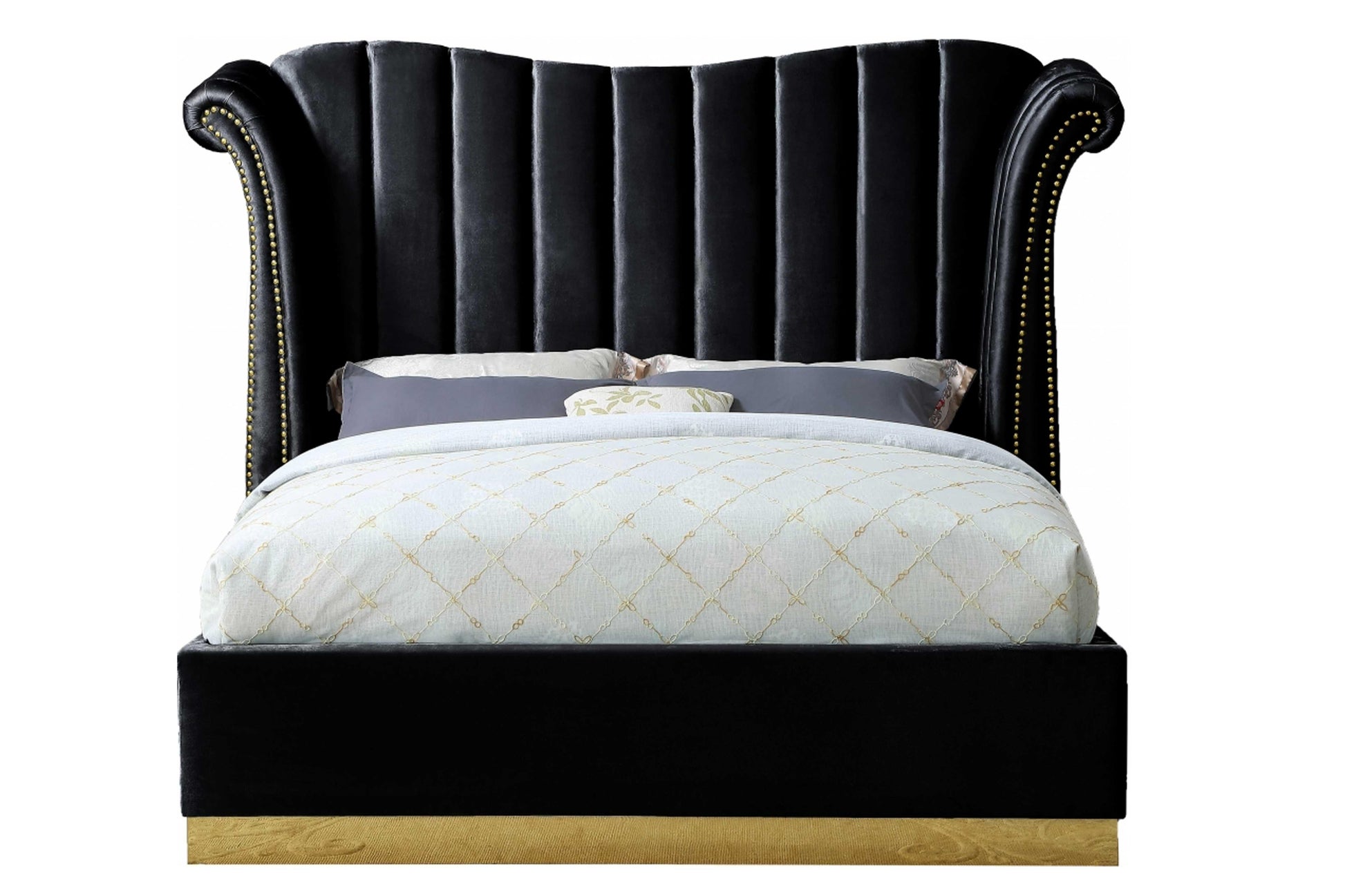 Flora Velvet Bed SKU: Flora - Venini Furniture 