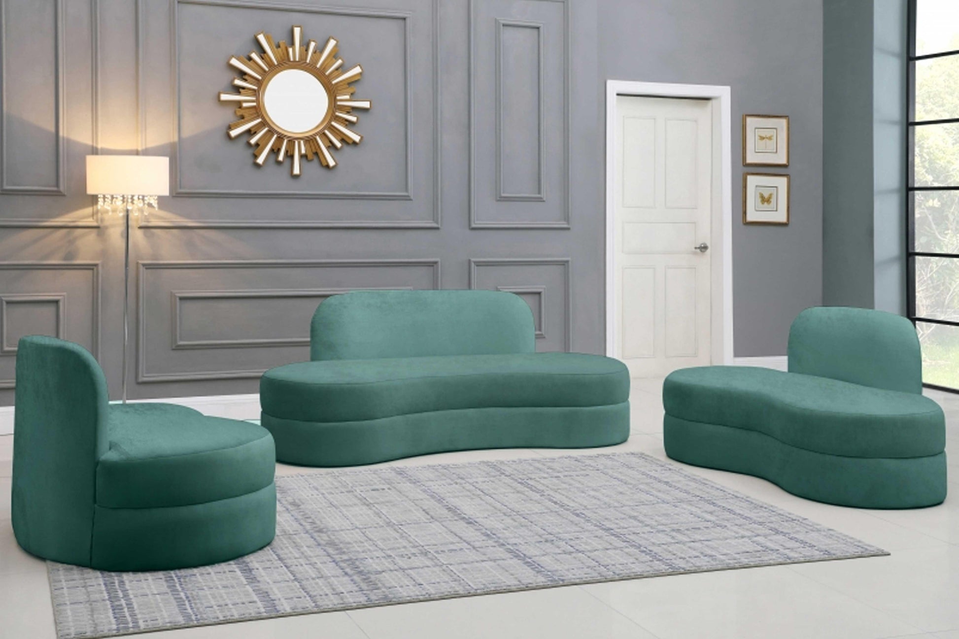 Mitzy Velvet Chair SKU: 606-C - Venini Furniture 