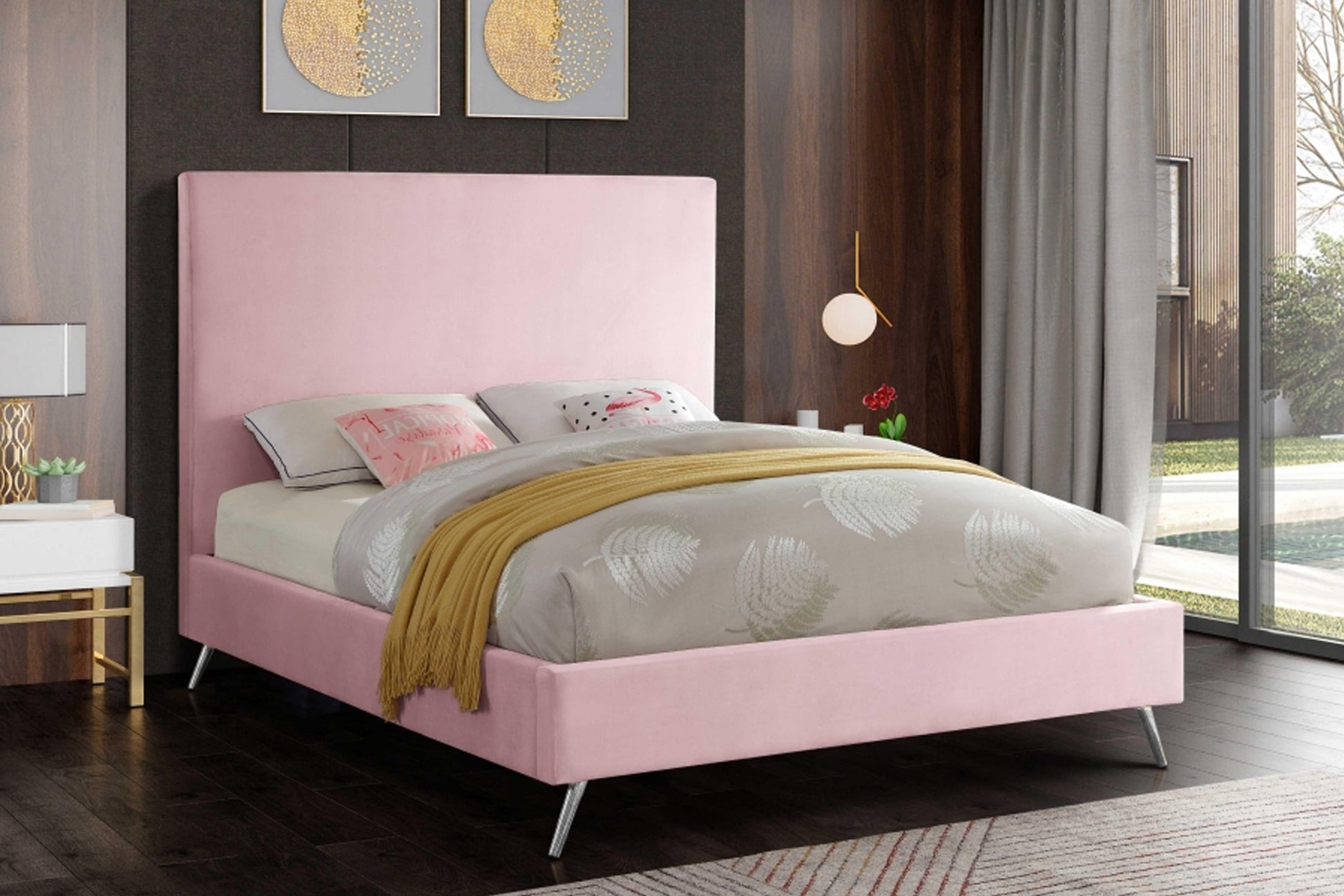 Jasmine Velvet Bed SKU: Jasmine - Venini Furniture 