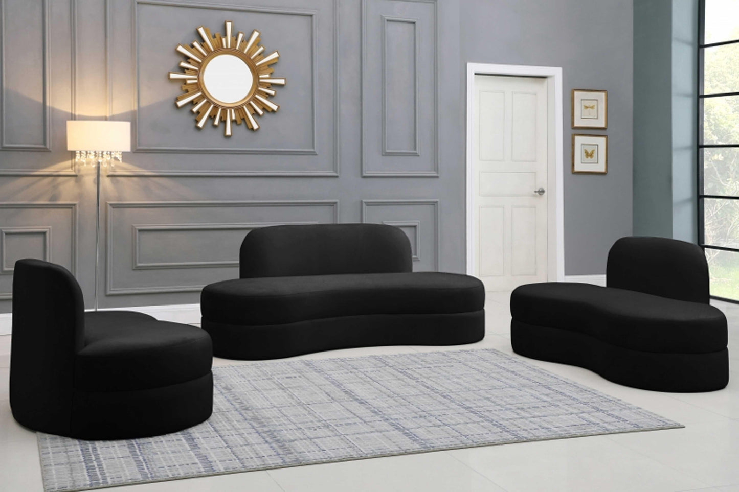 Mitzy Velvet Chair SKU: 606-C - Venini Furniture 