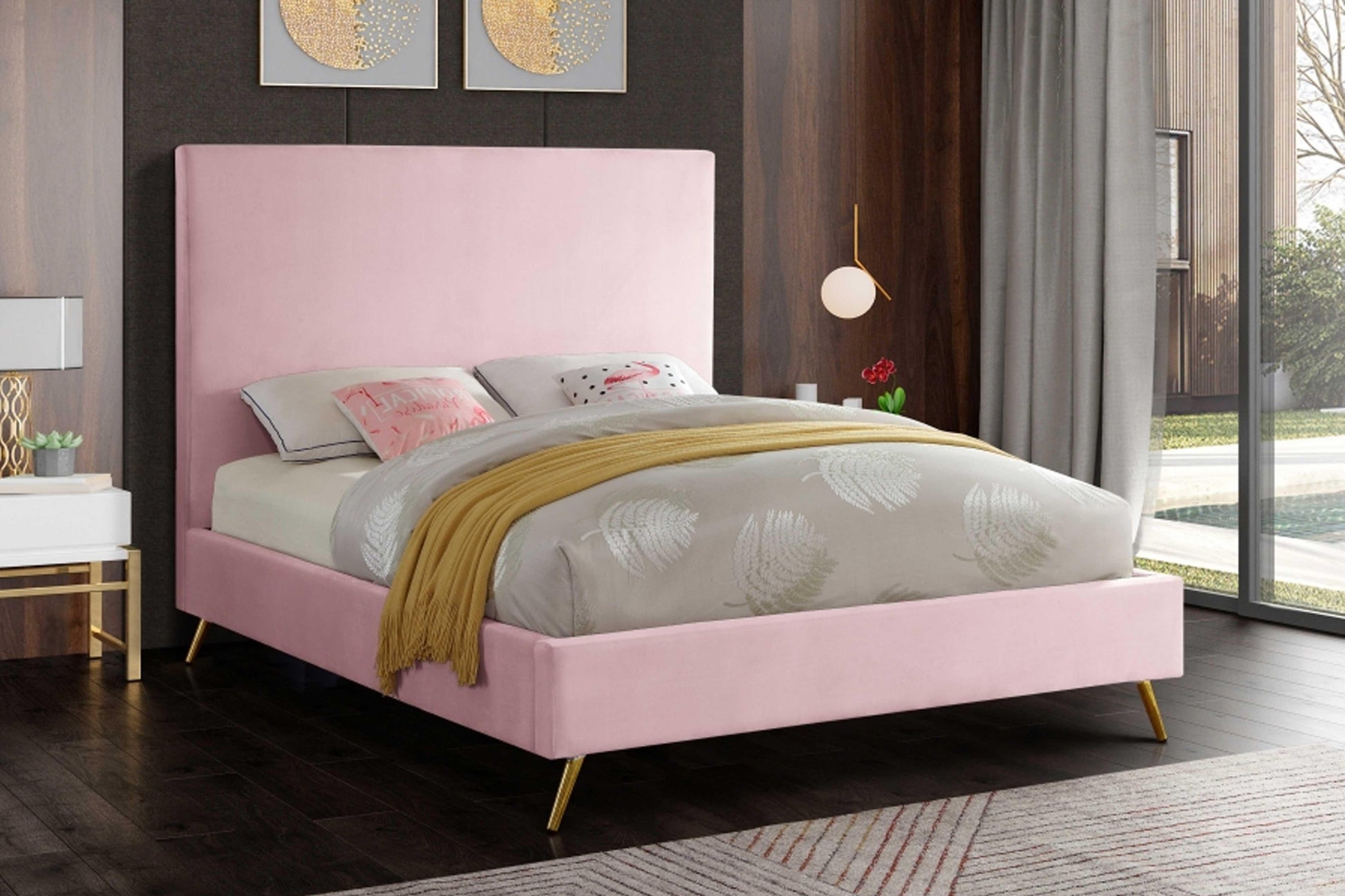 Jasmine Velvet Bed SKU: Jasmine - Venini Furniture 