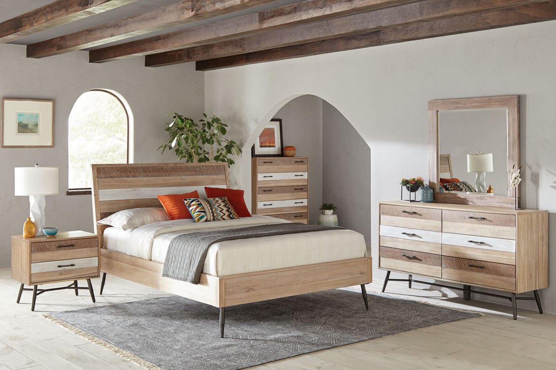 Marlow 2-drawer Nightstand Rough Sawn Multi Model #18215762 - Venini Furniture 